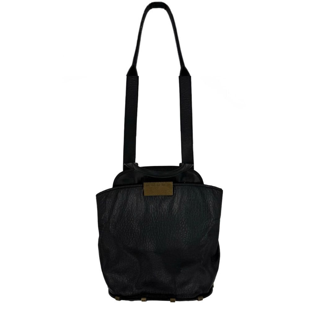 ZAC Zac Posen Blythe Leather Swing Bag in Black with Gold Hardware